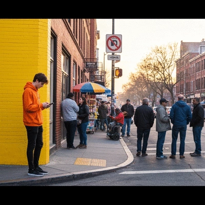 Person reviewing renovation budget on a tablet, with architectural plans and construction tools in the background.