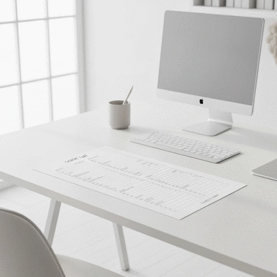 Wedding planning with guest list template on a desk