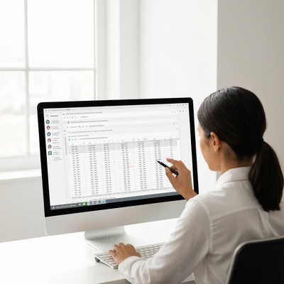 User collaborating on a shared Excel workbook