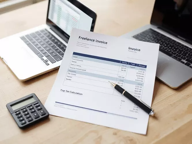 Freelance Invoice Template with Tax Calculations