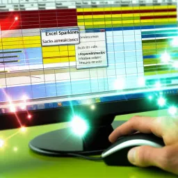 step by step tutorial for using excel sparklines